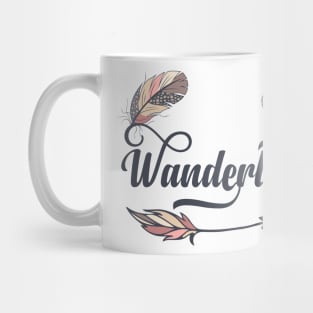 wanderlust feathers Mug